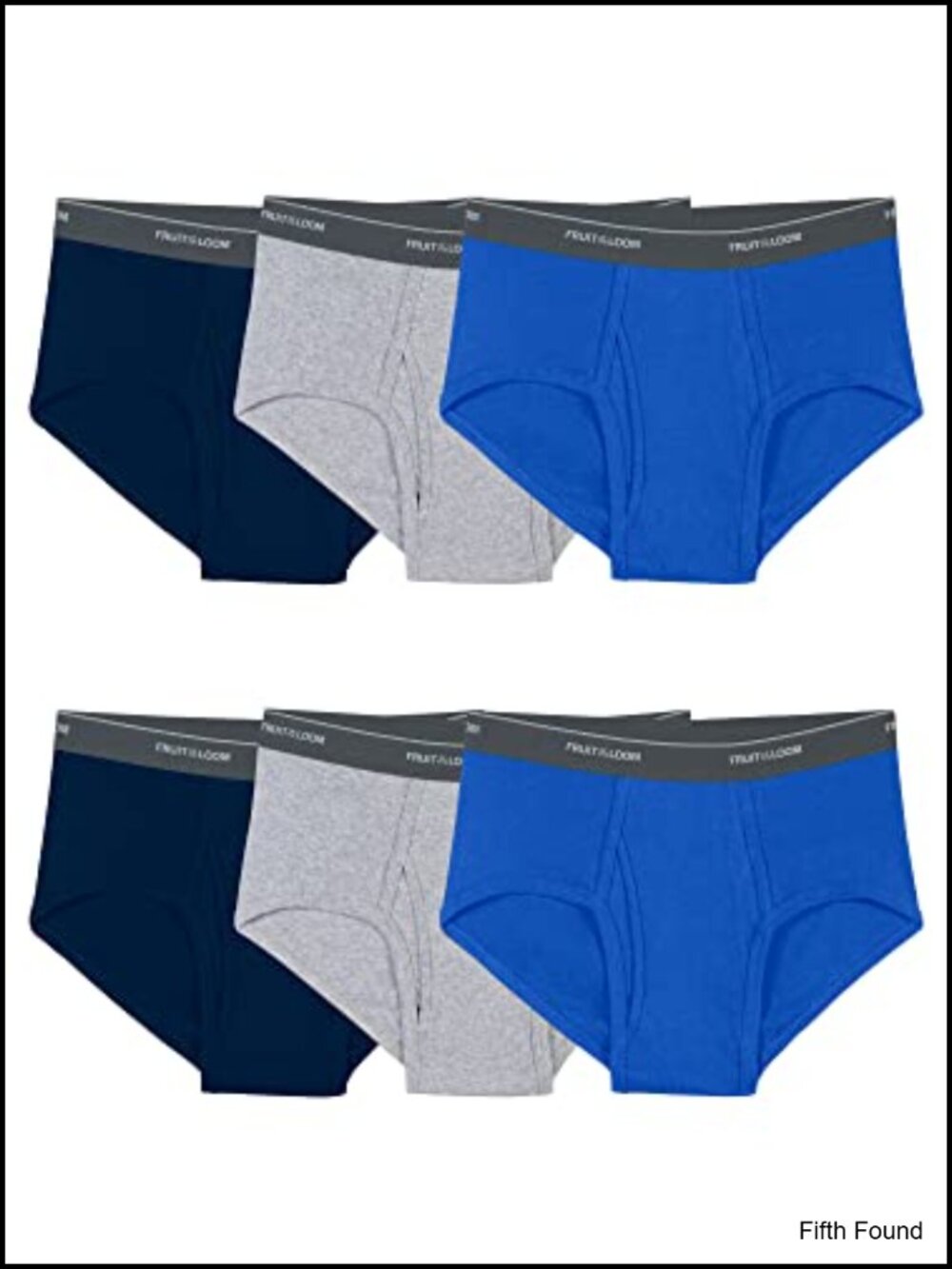 6 Pack Men's Cotton Briefs Moisture Wicking Tag Free